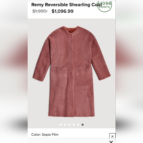 UGG Remy Reversible Shearling Coat. Retail Price$1'995  Color:sephia film. - Picture 14 of 15